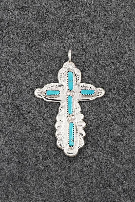 Turquoise & Sterling Silver Pendant - Verona Quam
