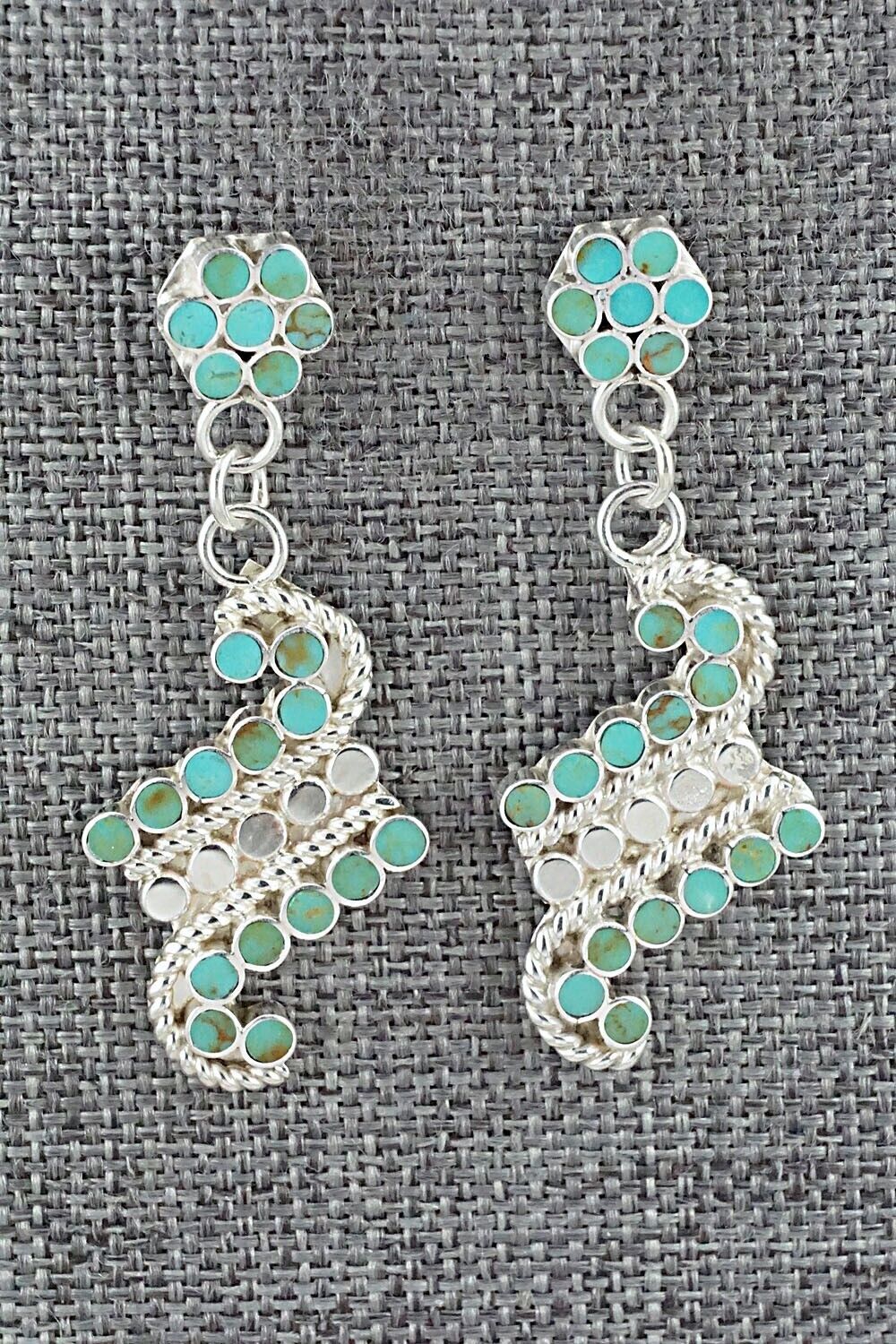 Turquoise & Sterling Silver Earrings - Michelle Peina
