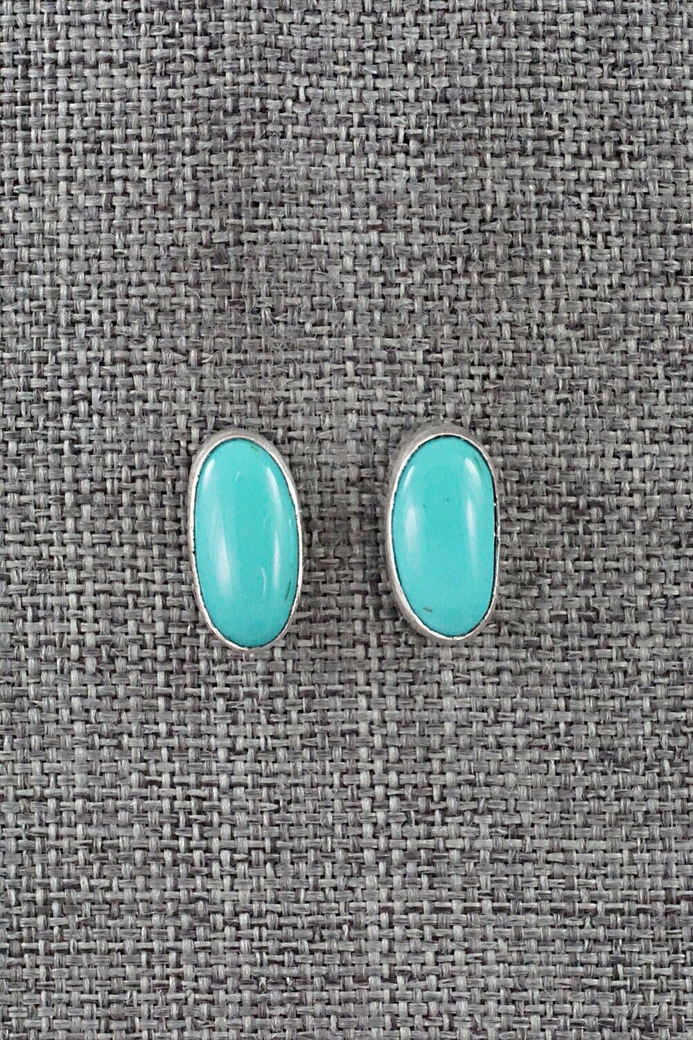 Turquoise & Sterling Silver Earrings - Marco Begaye