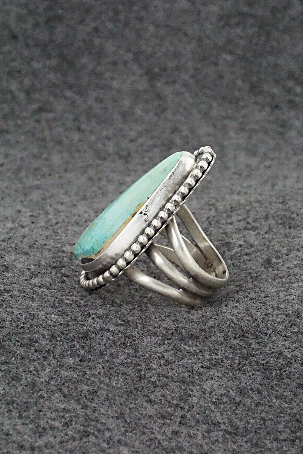 Turquoise & Sterling Silver Ring - Paul Livingston - Size 6