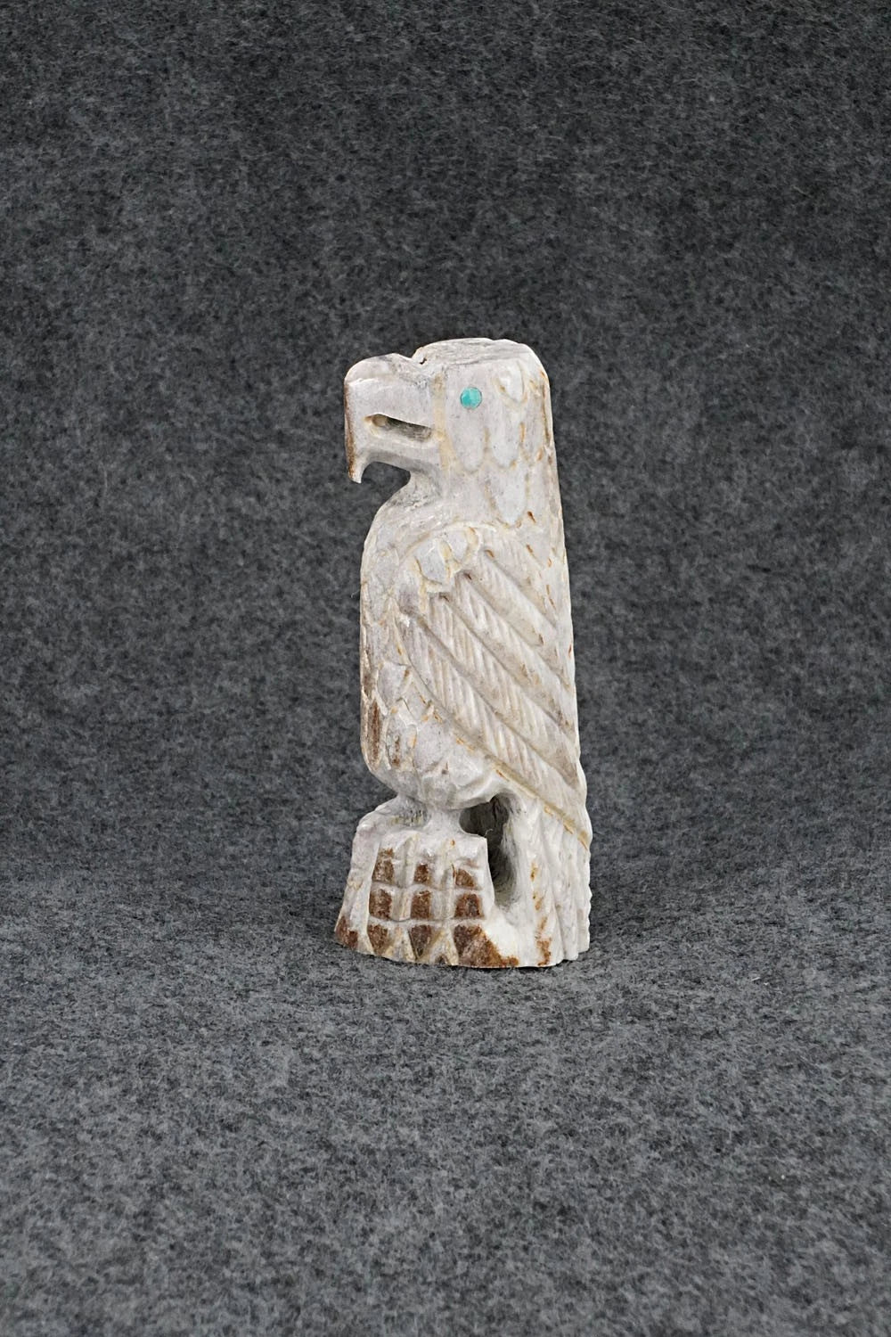 Eagle Zuni Fetish Carving - Garrick Weeka