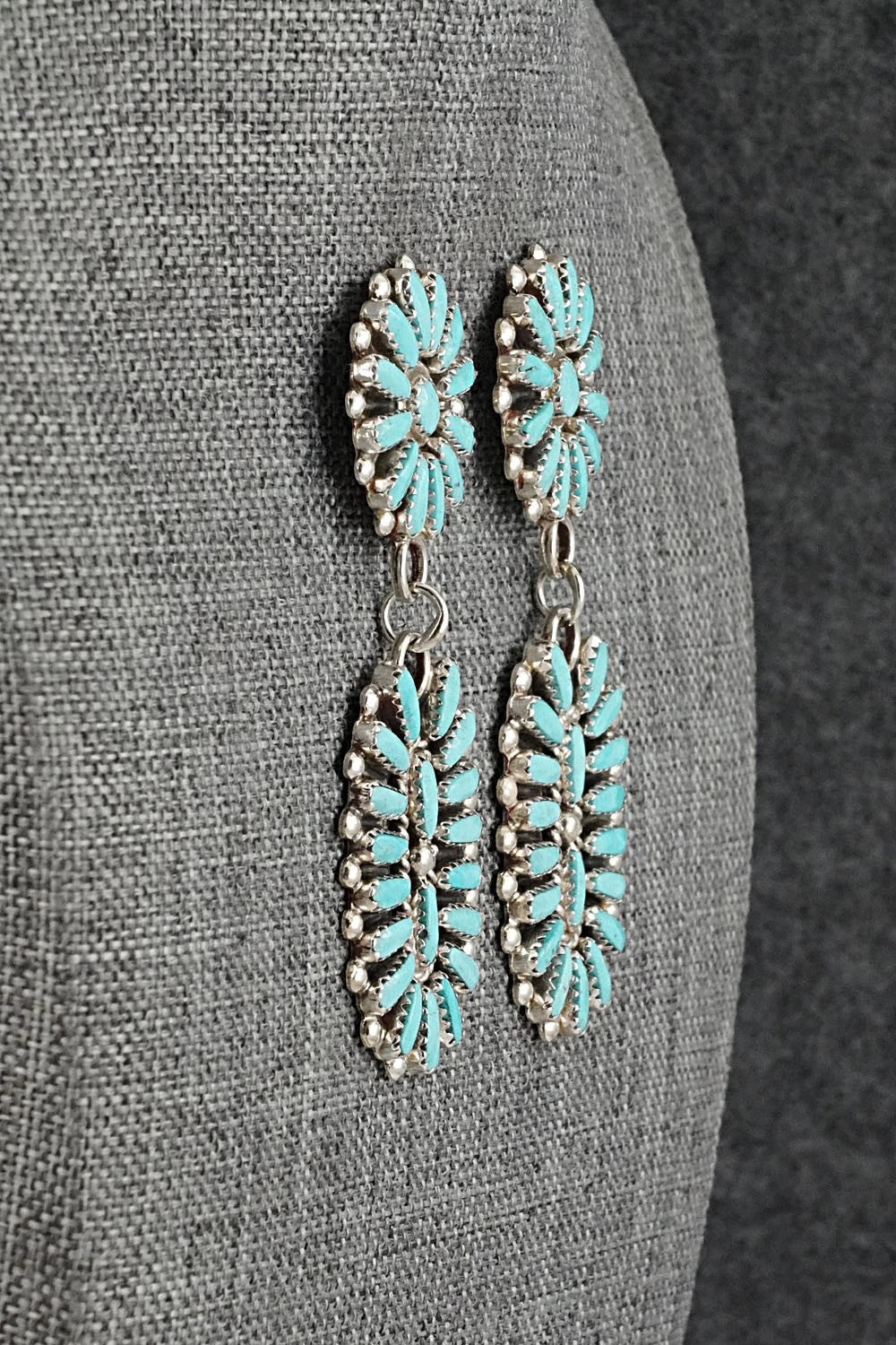 Turquoise & Sterling Silver Earrings - Philena Byjoe