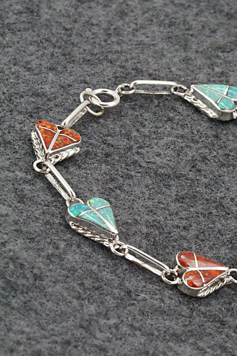 Opalite & Sterling Silver Link Bracelet - Velda Nastacio