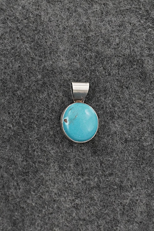 Turquoise & Sterling Silver Pendant - Eugene Gruber