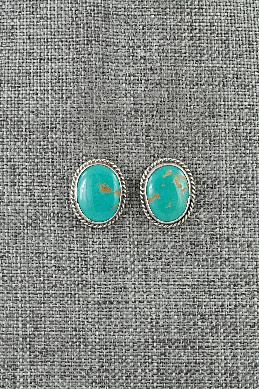 Turquoise & Sterling Silver Earrings - Rosemary Saunders