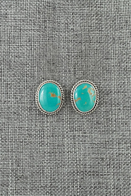 Turquoise & Sterling Silver Earrings - Rosemary Saunders