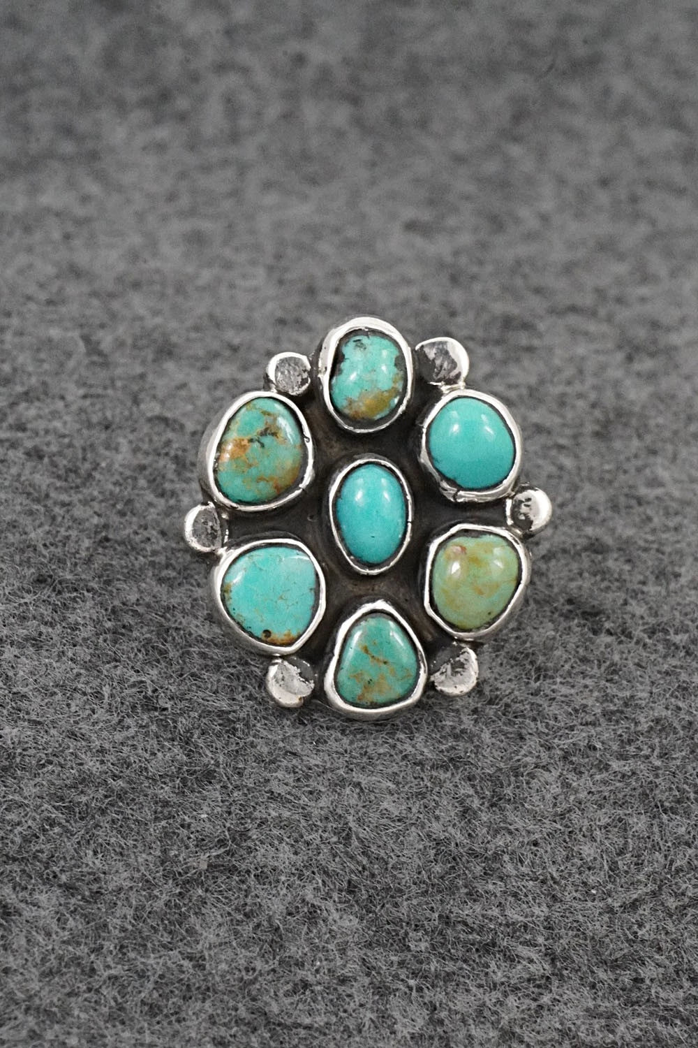 Turquoise & Sterling Silver Ring - Priscilla Reeder - Size 9