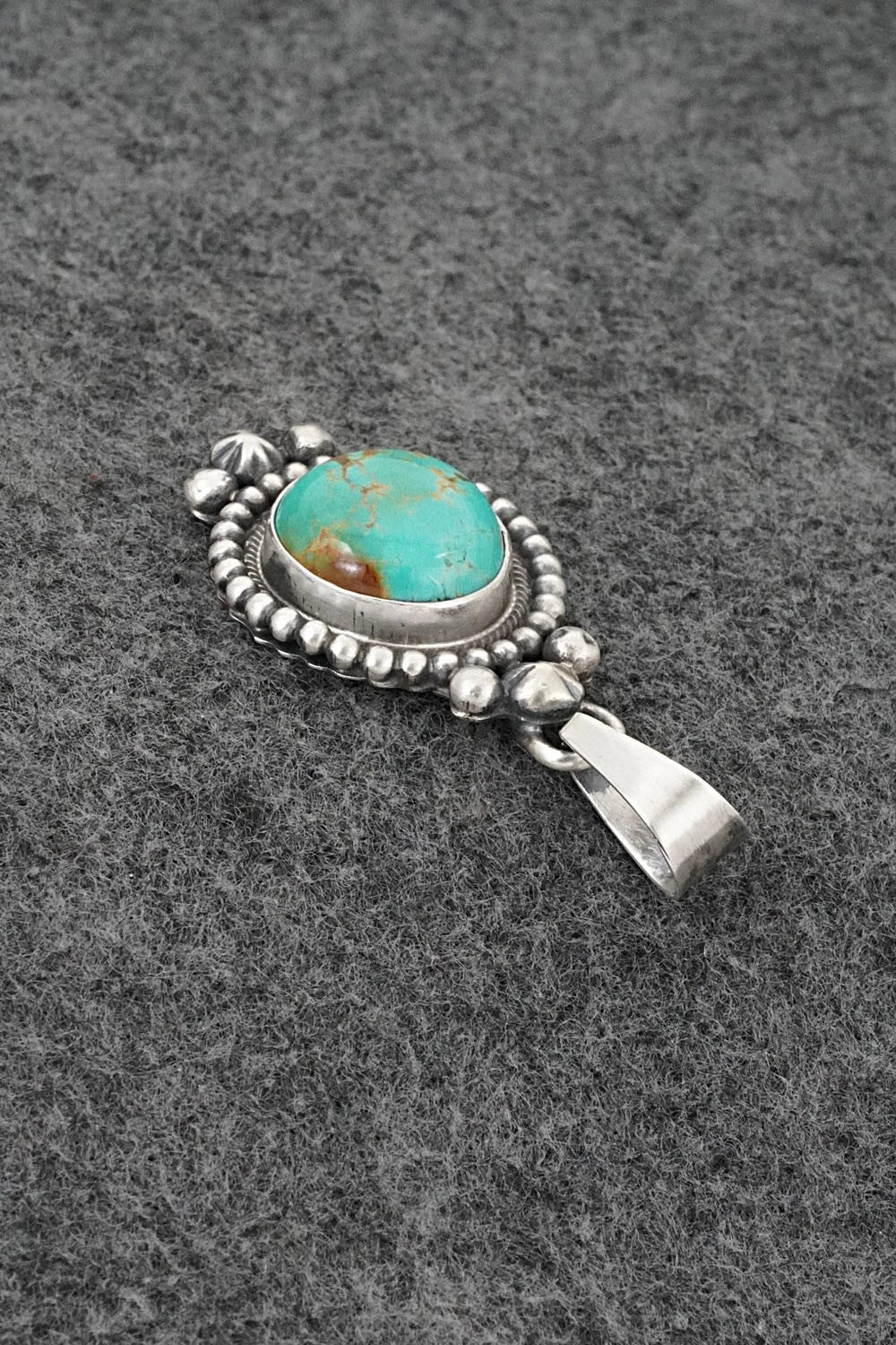 Turquoise & Sterling Silver Pendant - Darrin Livingston