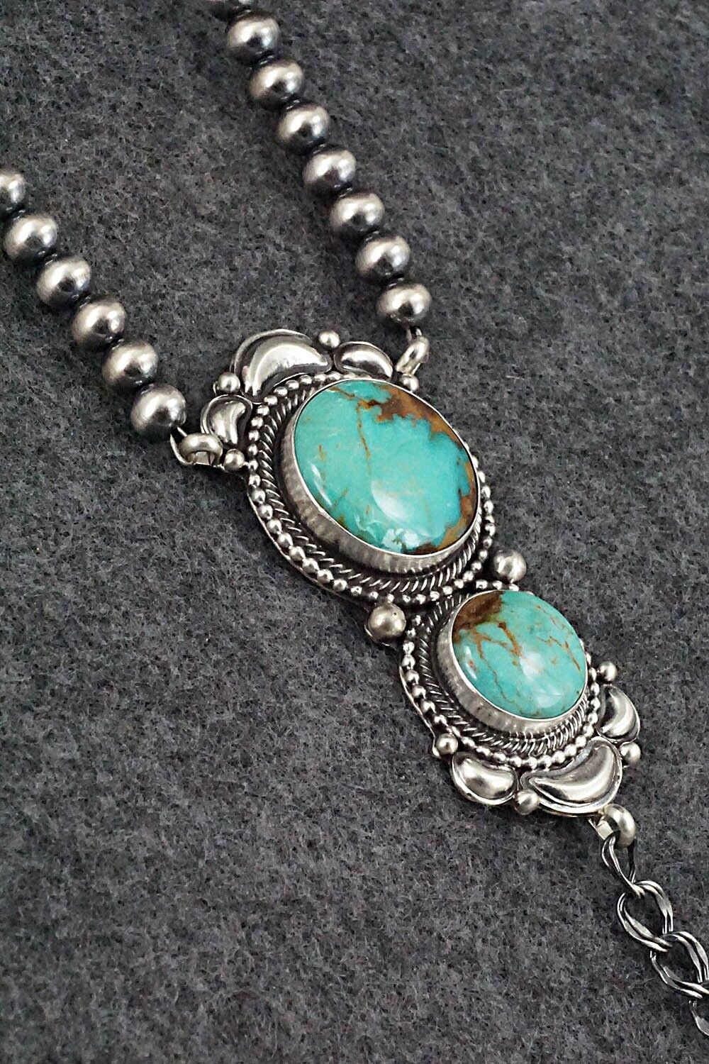 Turquoise & Sterling Silver Necklace - Tom Lewis