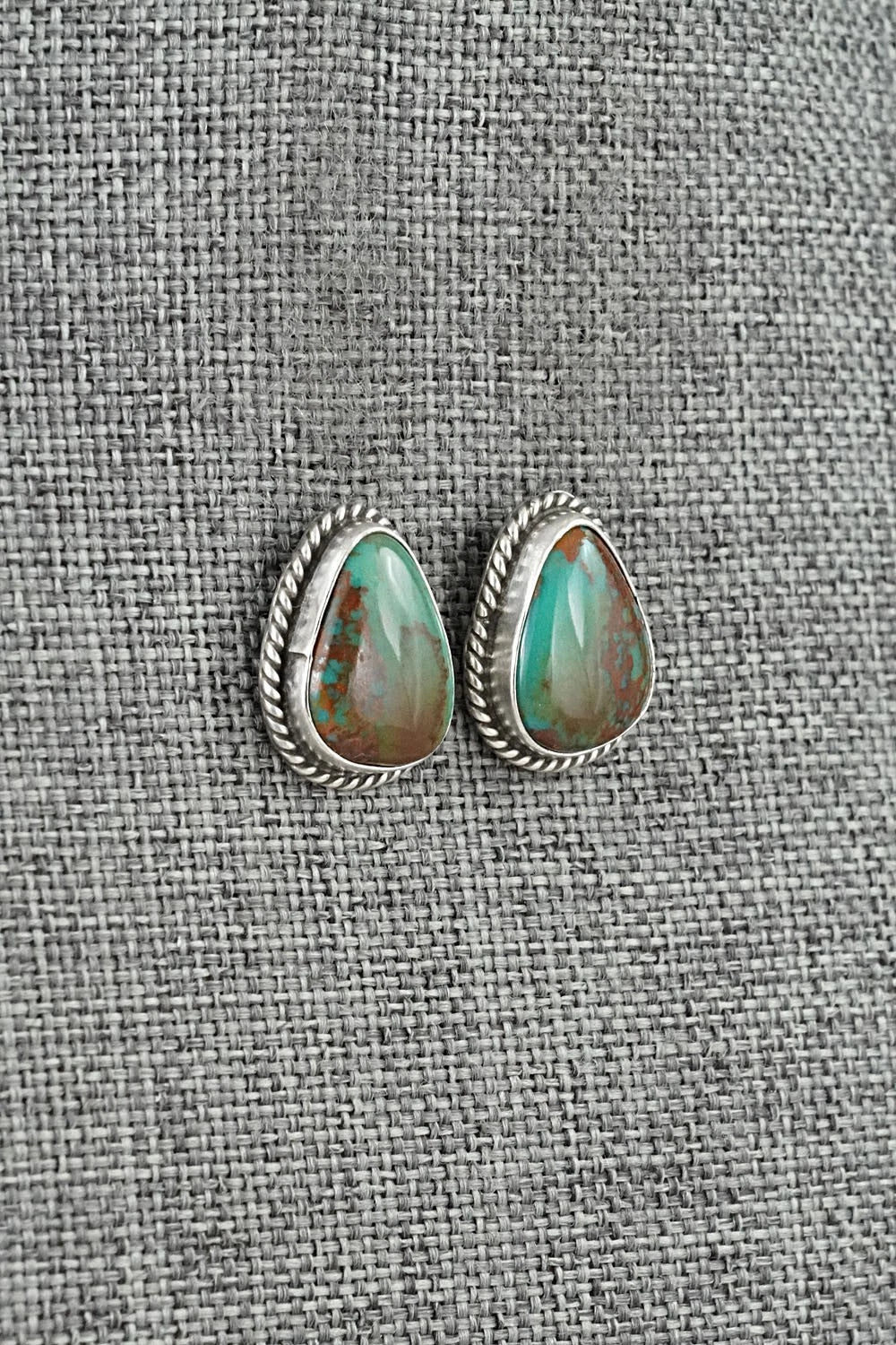 Turquoise & Sterling Silver Earrings - Rosemary Saunders