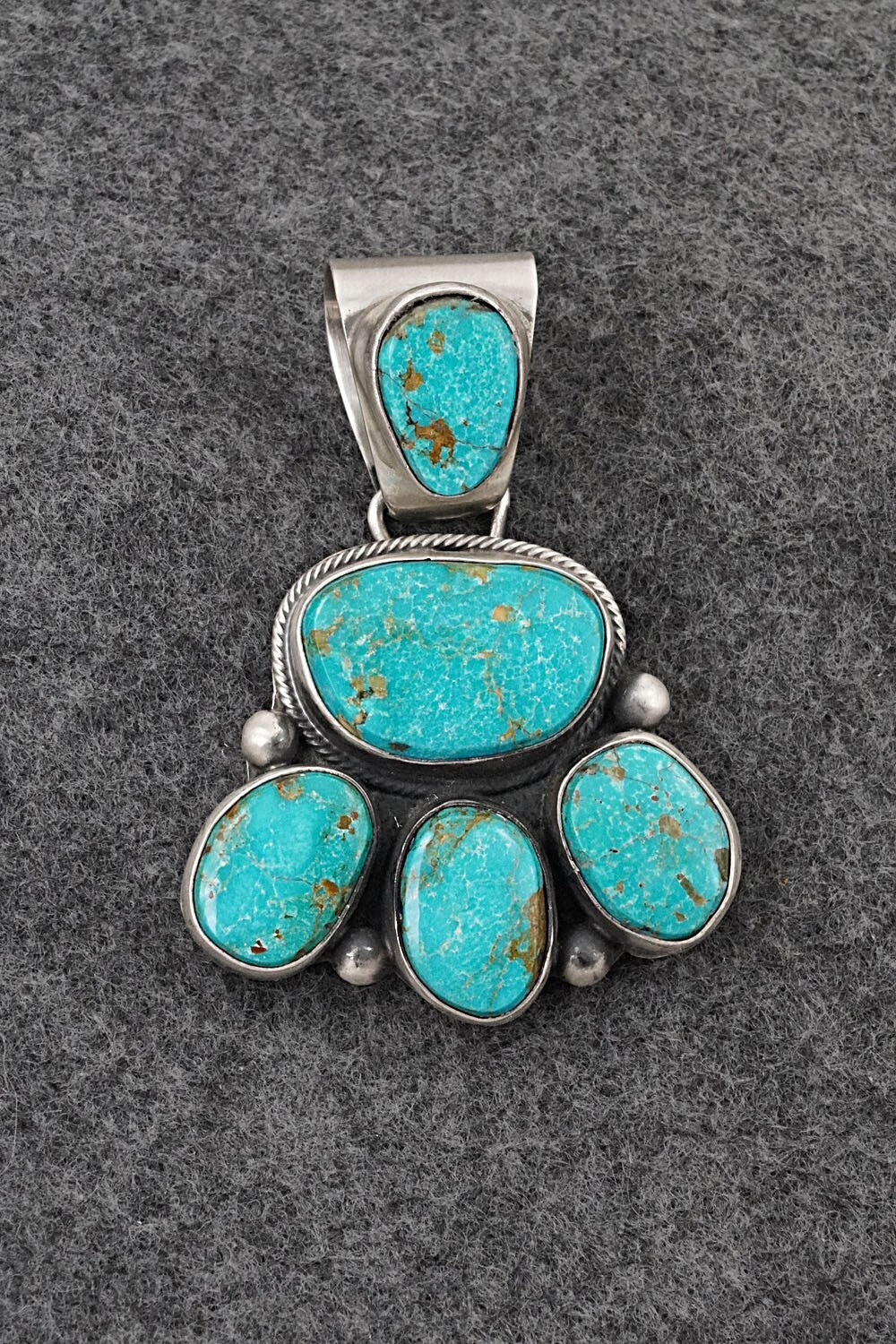 Turquoise & Sterling Silver Pendant - Kathleen Livingston