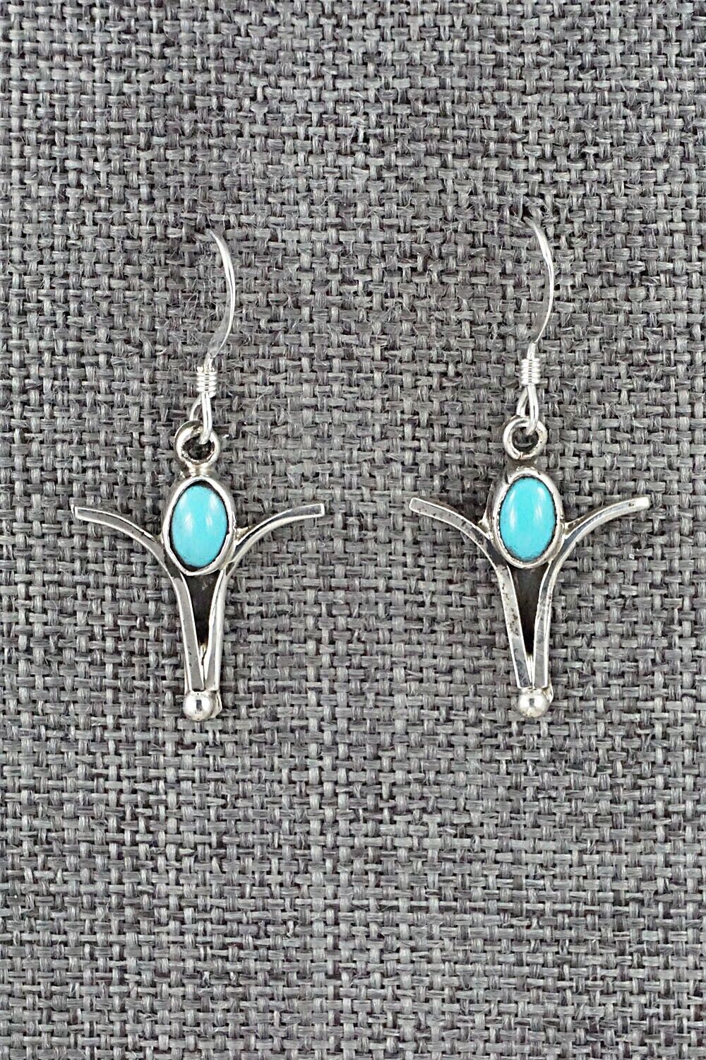 Turquoise & Sterling Silver Earrings - Verley Betone