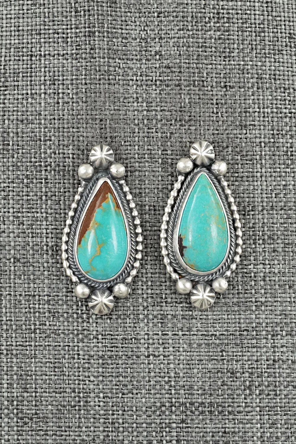 Turquoise & Sterling Silver Earrings - Darrin Livingston