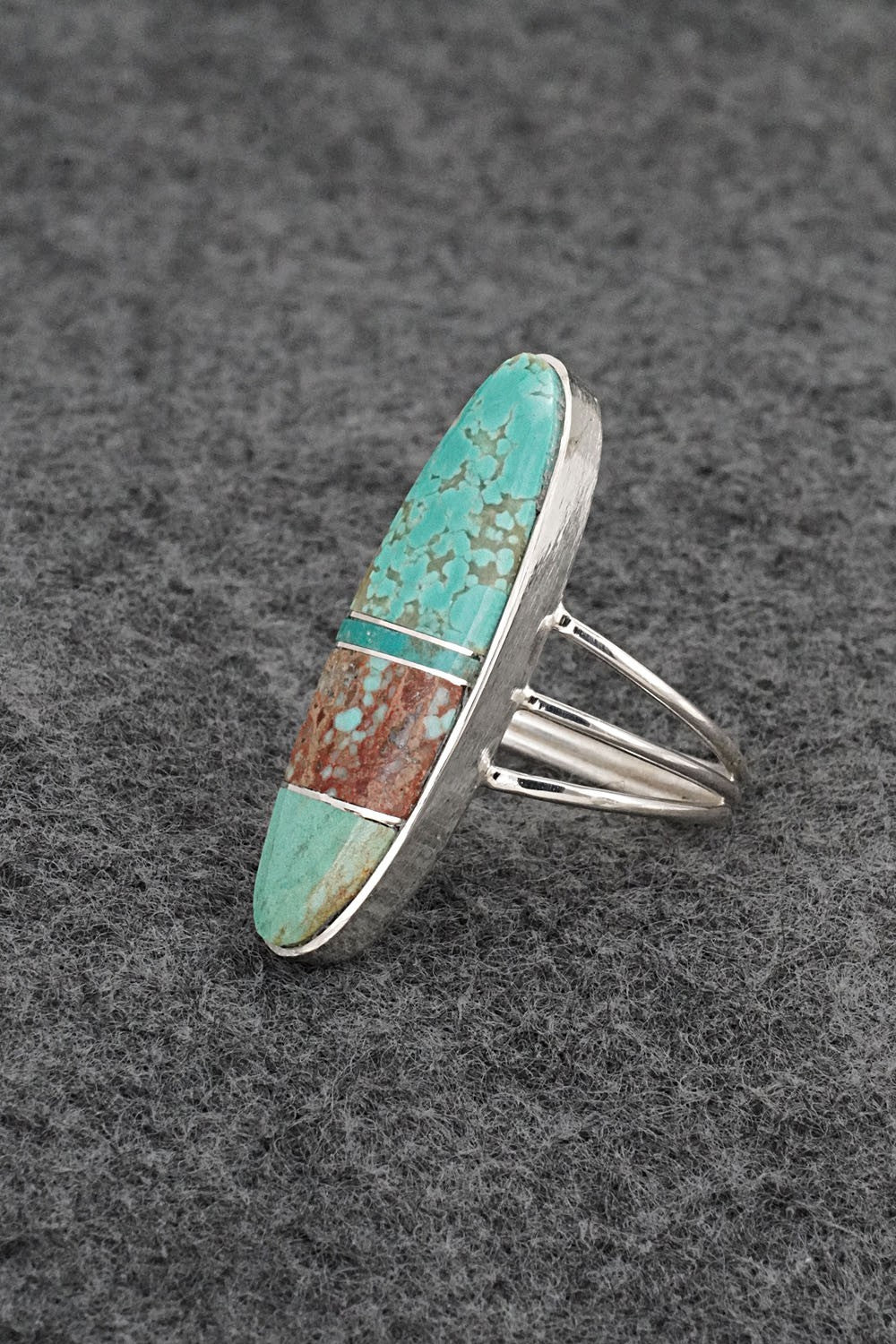 Turquoise & Sterling Silver Ring - Harold Smith - Size 9