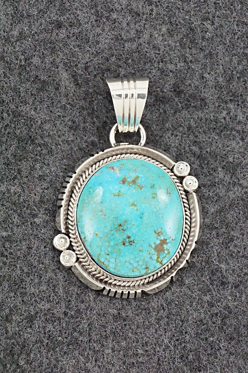 Turquoise & Sterling Silver Pendant - Daniel Benally