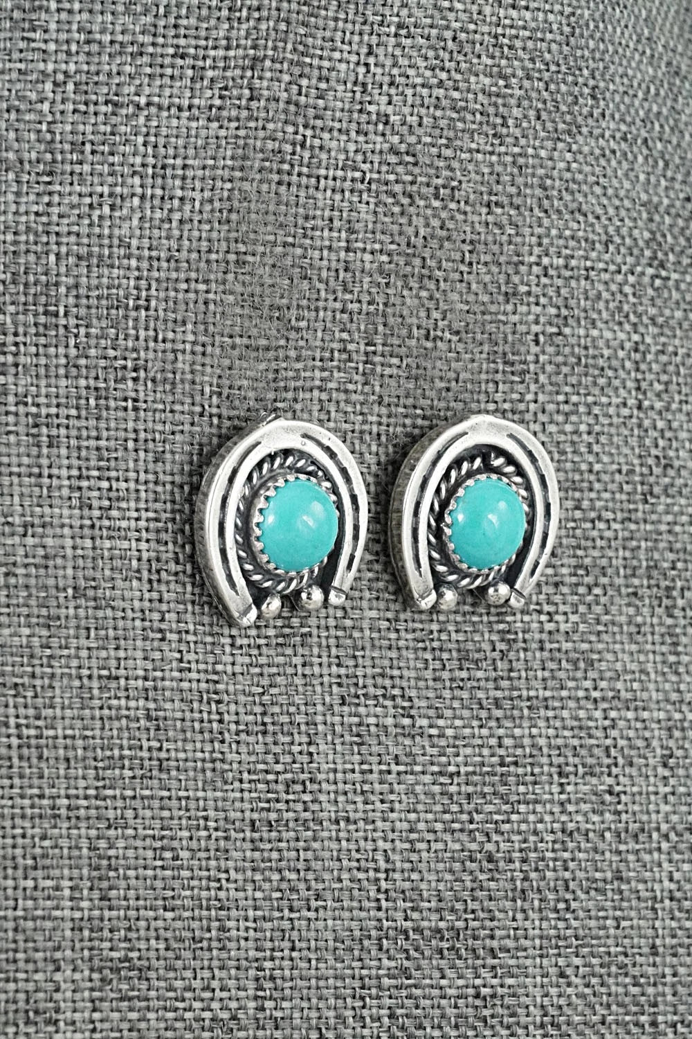 Turquoise & Sterling Silver Earrings - Annette Chiquito