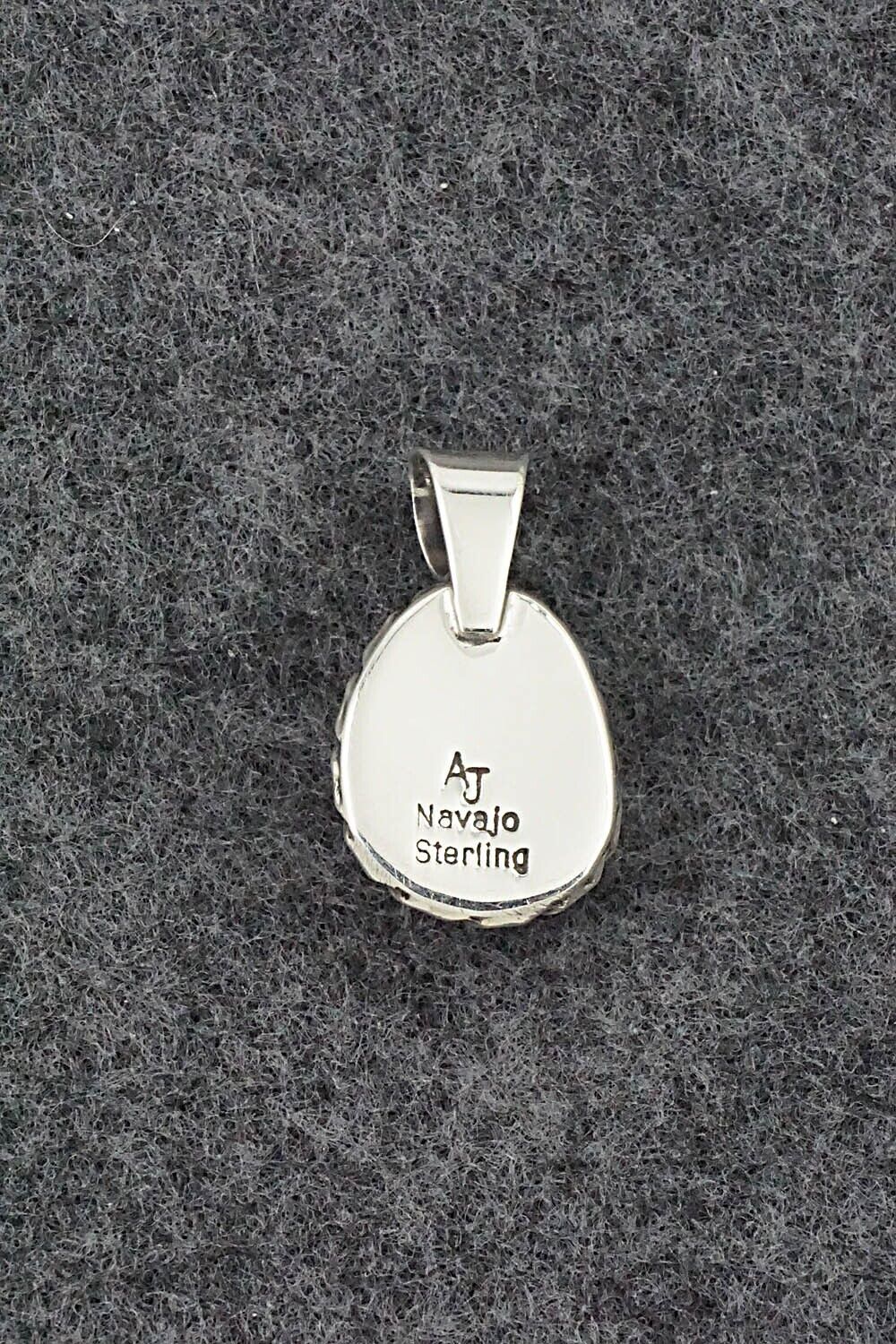 White Buffalo & Sterling Silver Pendant - Alvin Joe