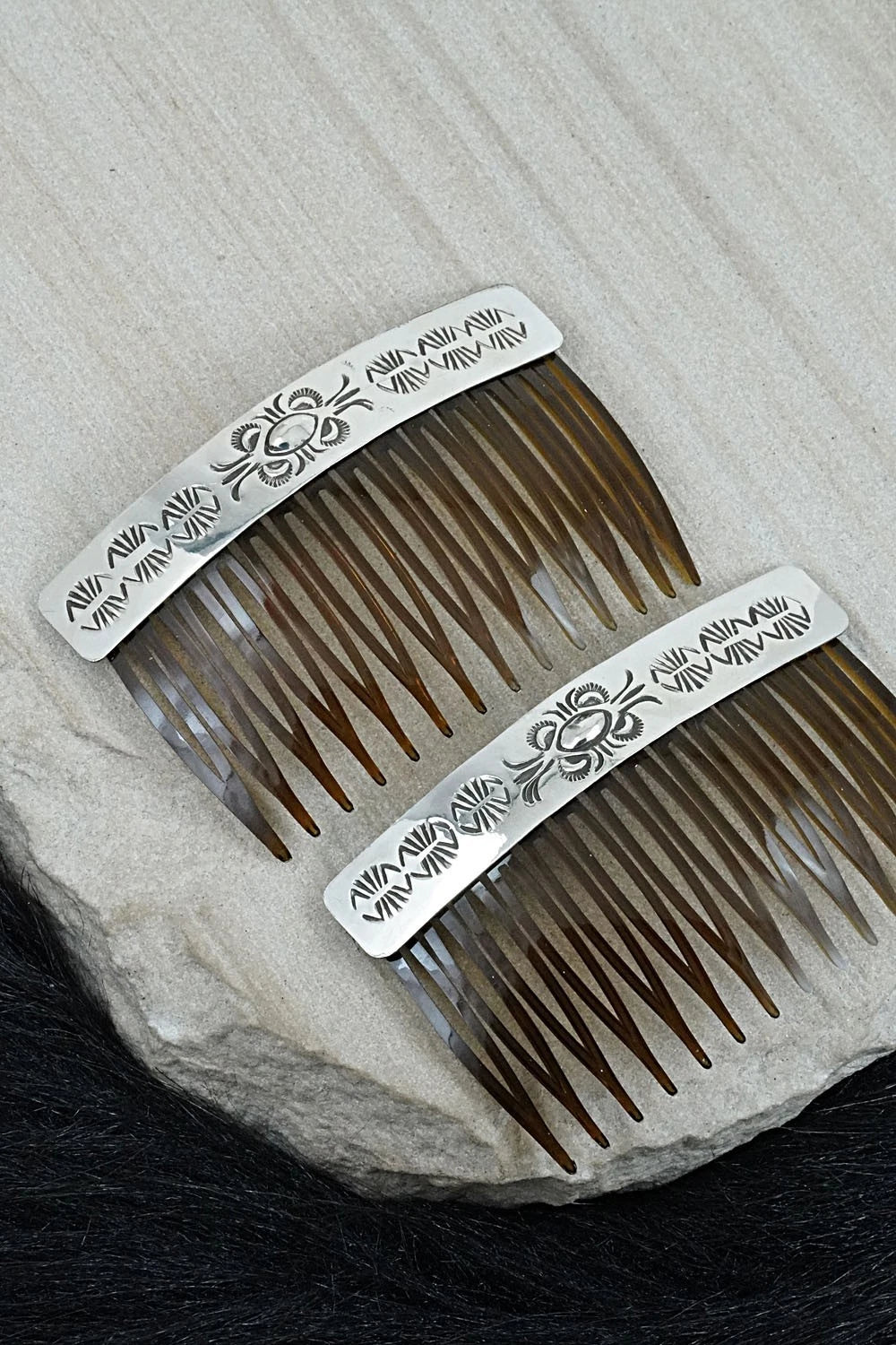 Sterling Silver Hair Combs - Bertha Begay