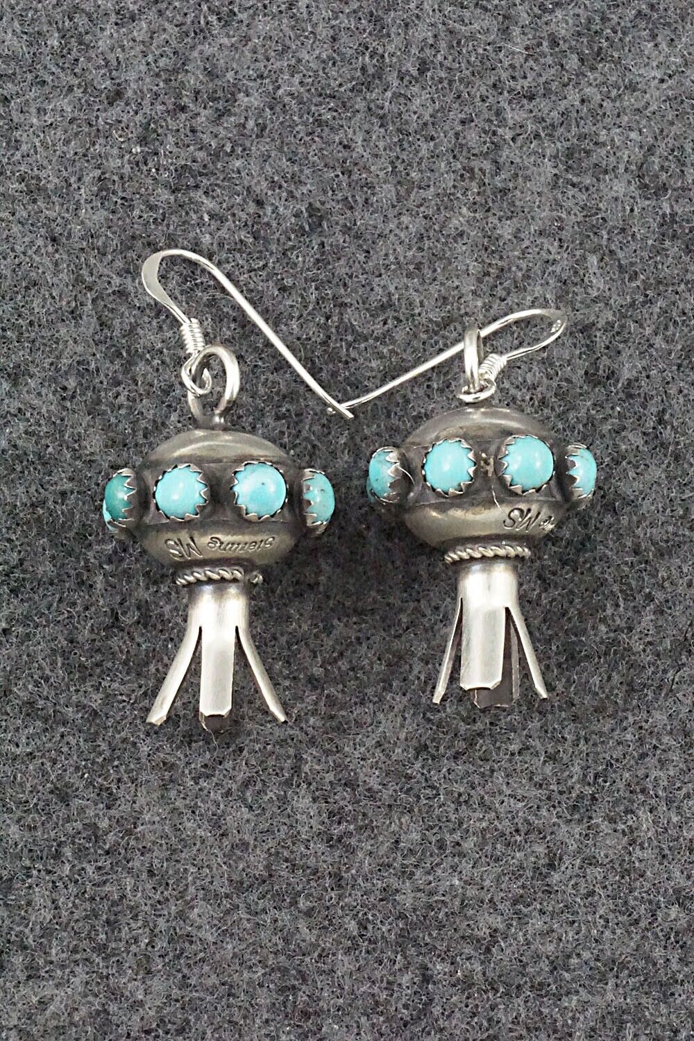 Turquoise & Sterling Silver Earrings - Monica Smith