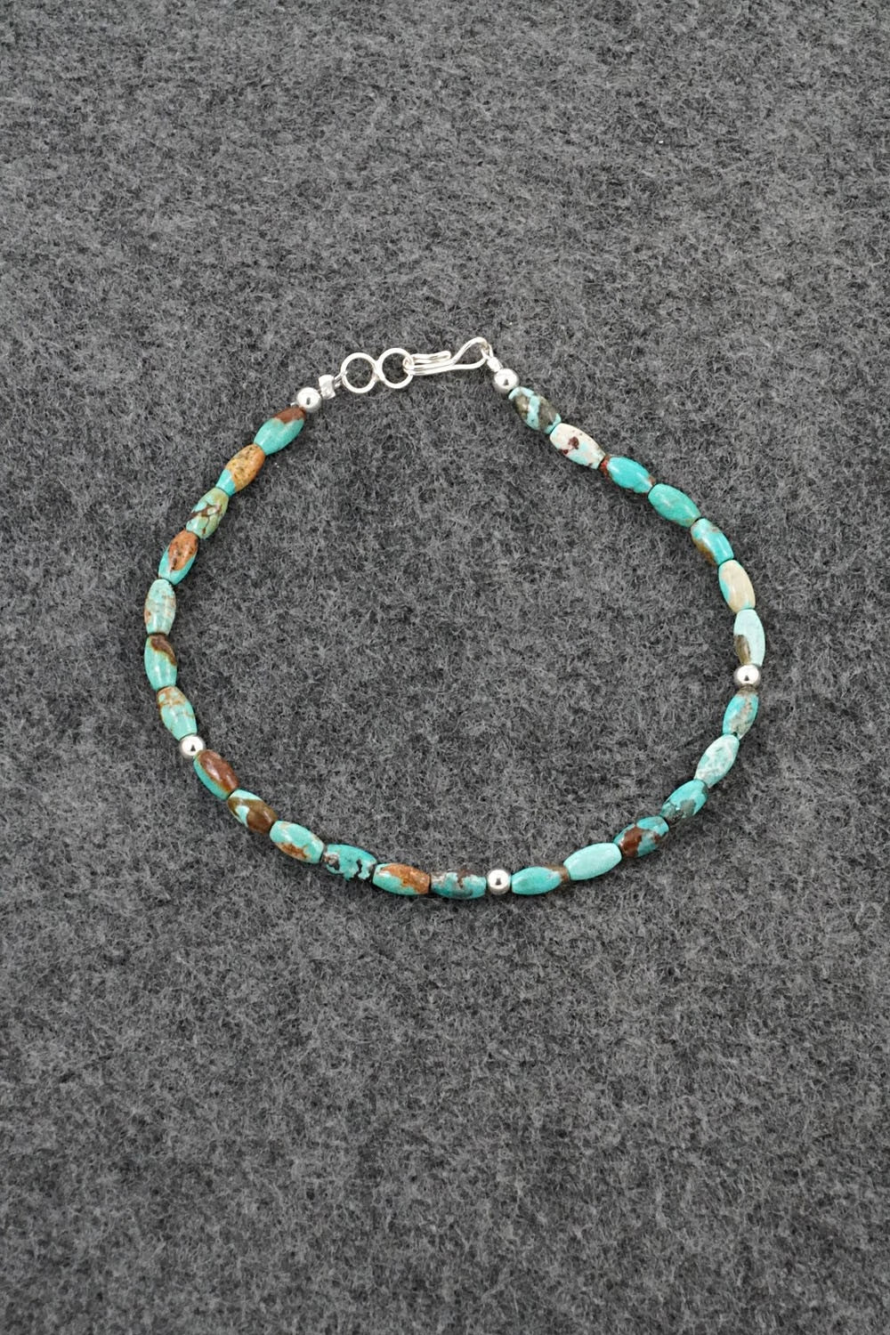 Turquoise & Sterling Silver Bracelet - Doreen Jake