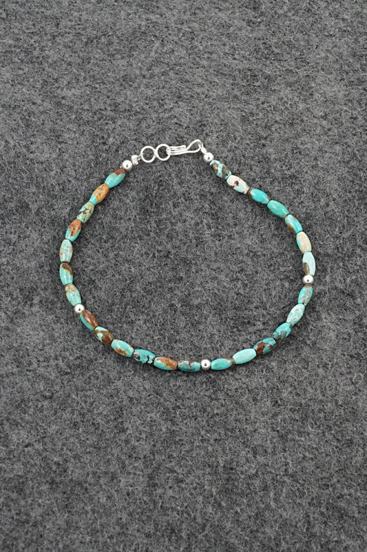 Turquoise & Sterling Silver Bracelet - Doreen Jake