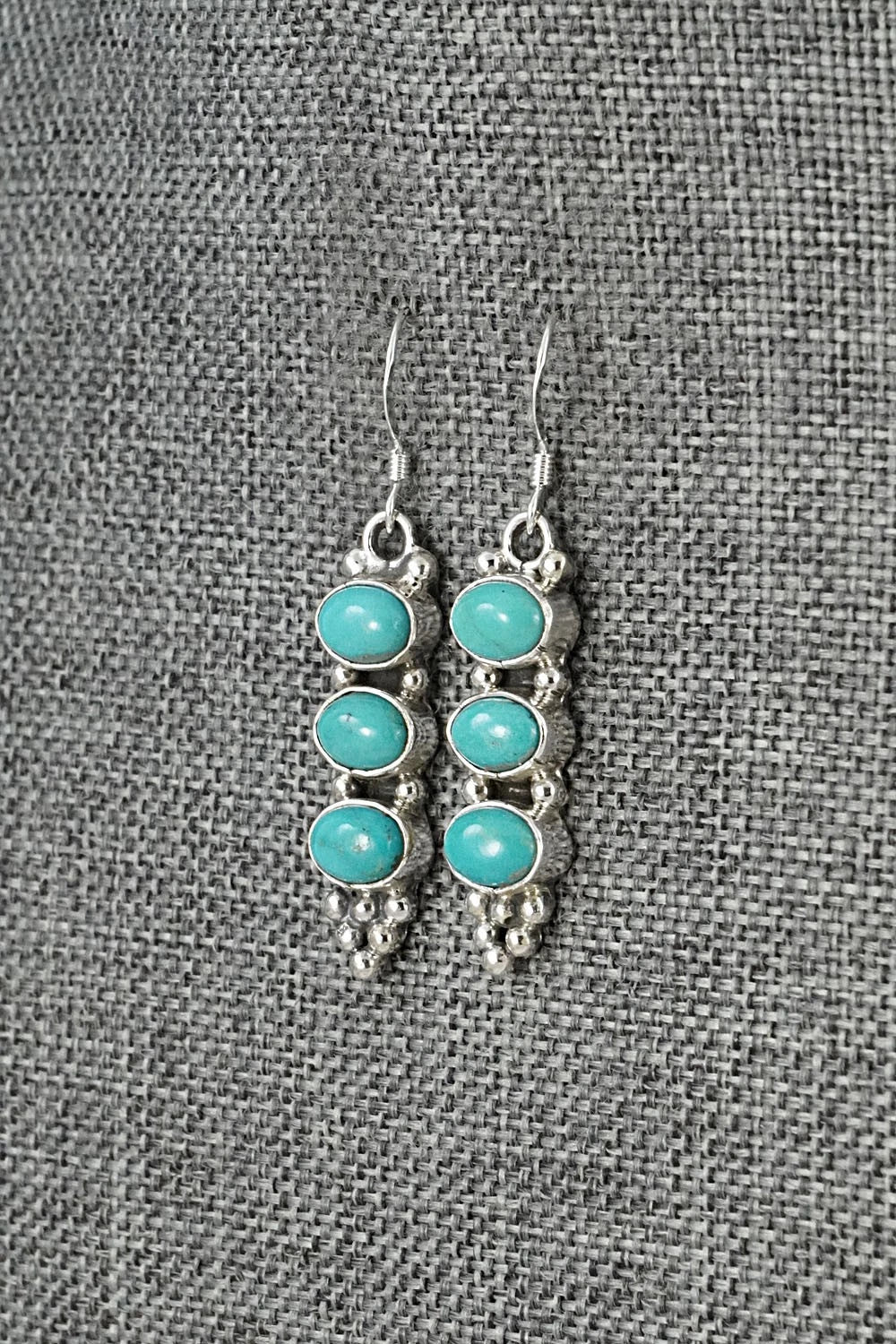 Turquoise & Sterling Silver Earrings - Gary Shorty