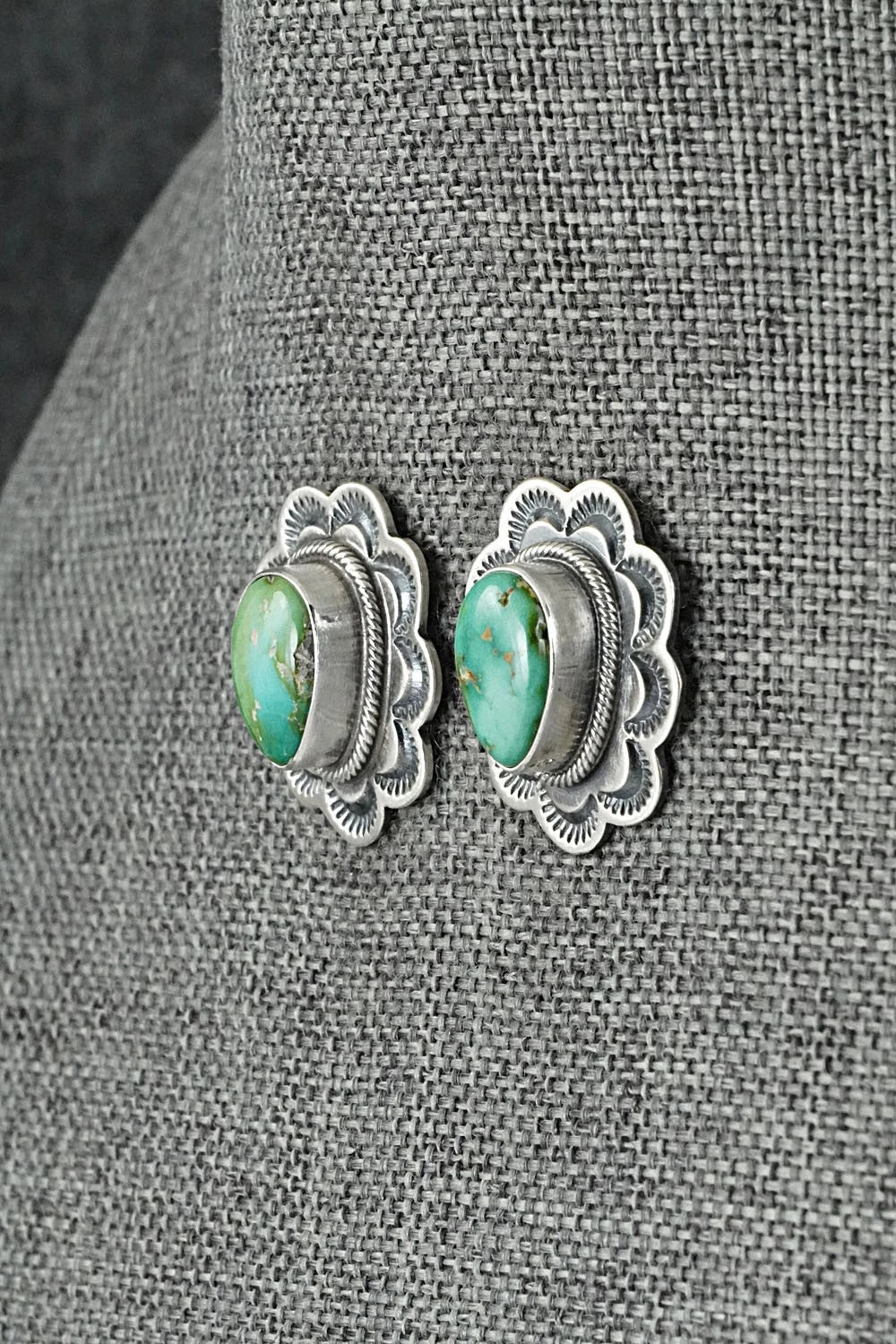 Turquoise & Sterling Silver Necklace and Earrings Set - Randy Boyd