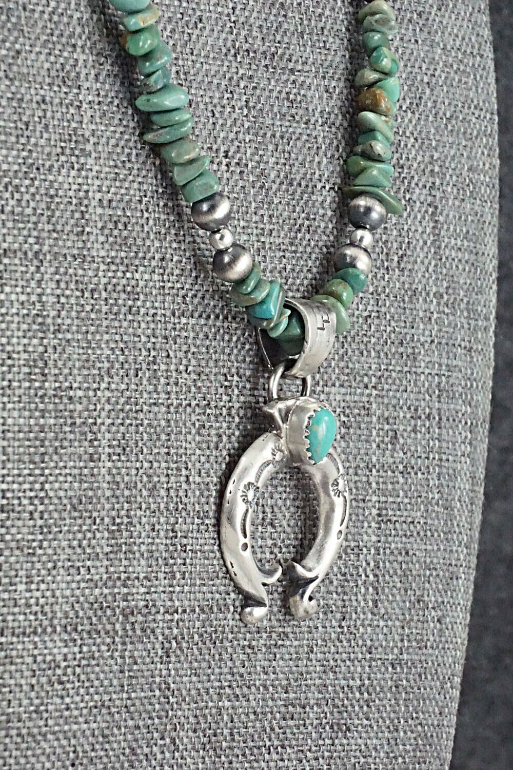 Turquoise & Sterling Silver Necklace 18" - Louise Joe