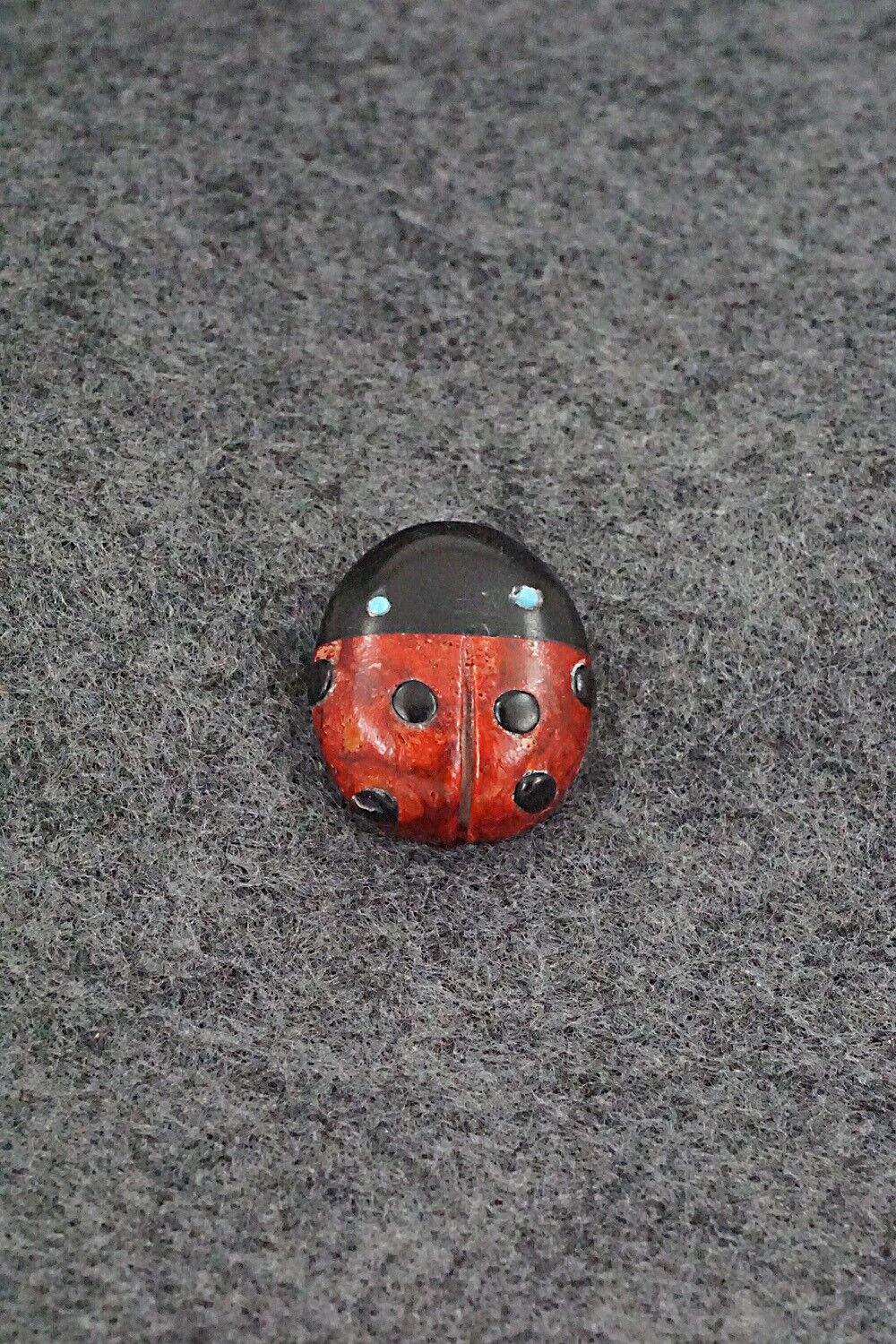 Ladybug Zuni Fetish Carving - Reynold Lunasee