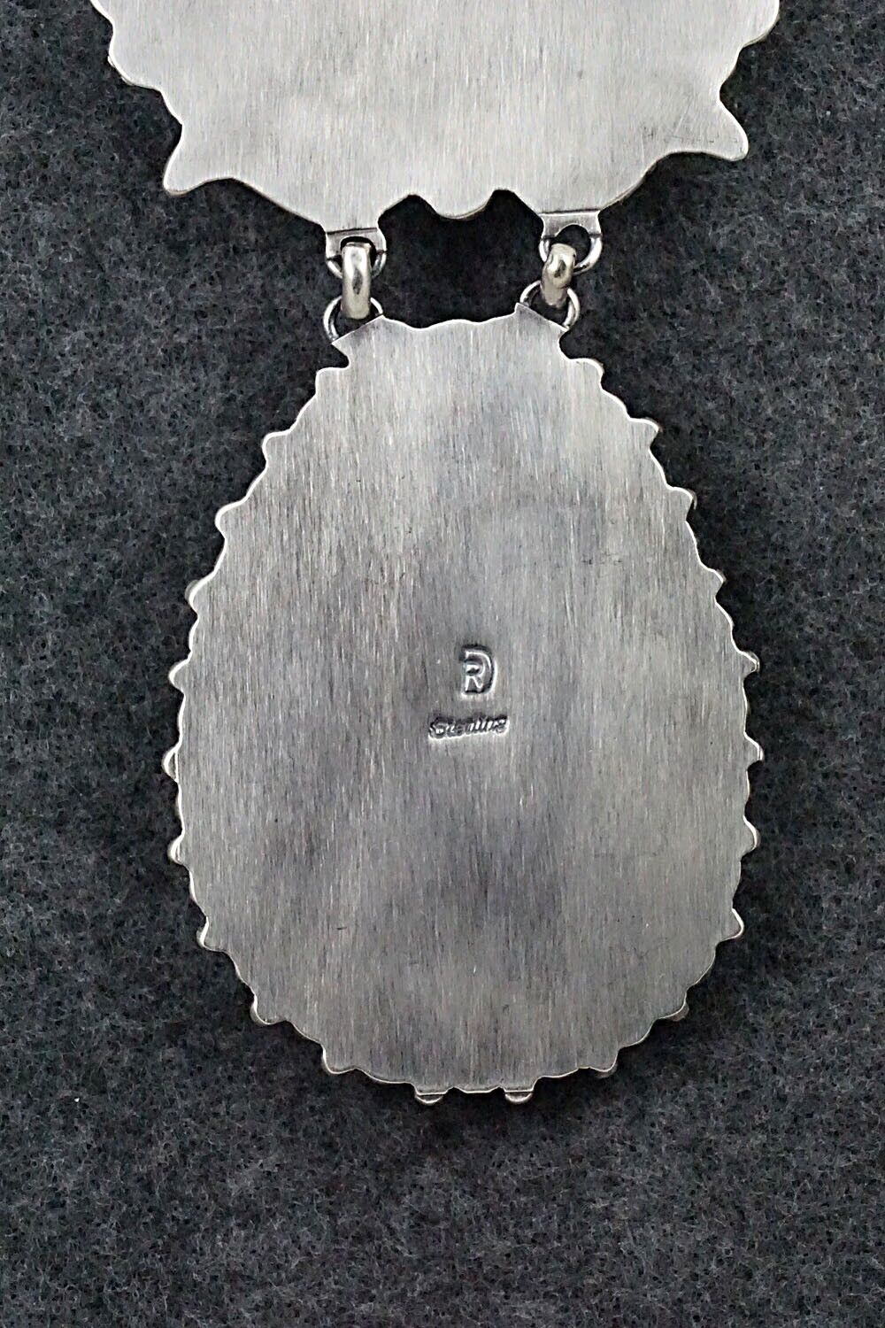 Turquoise & Sterling Silver Pendant - Raymond Delgarito
