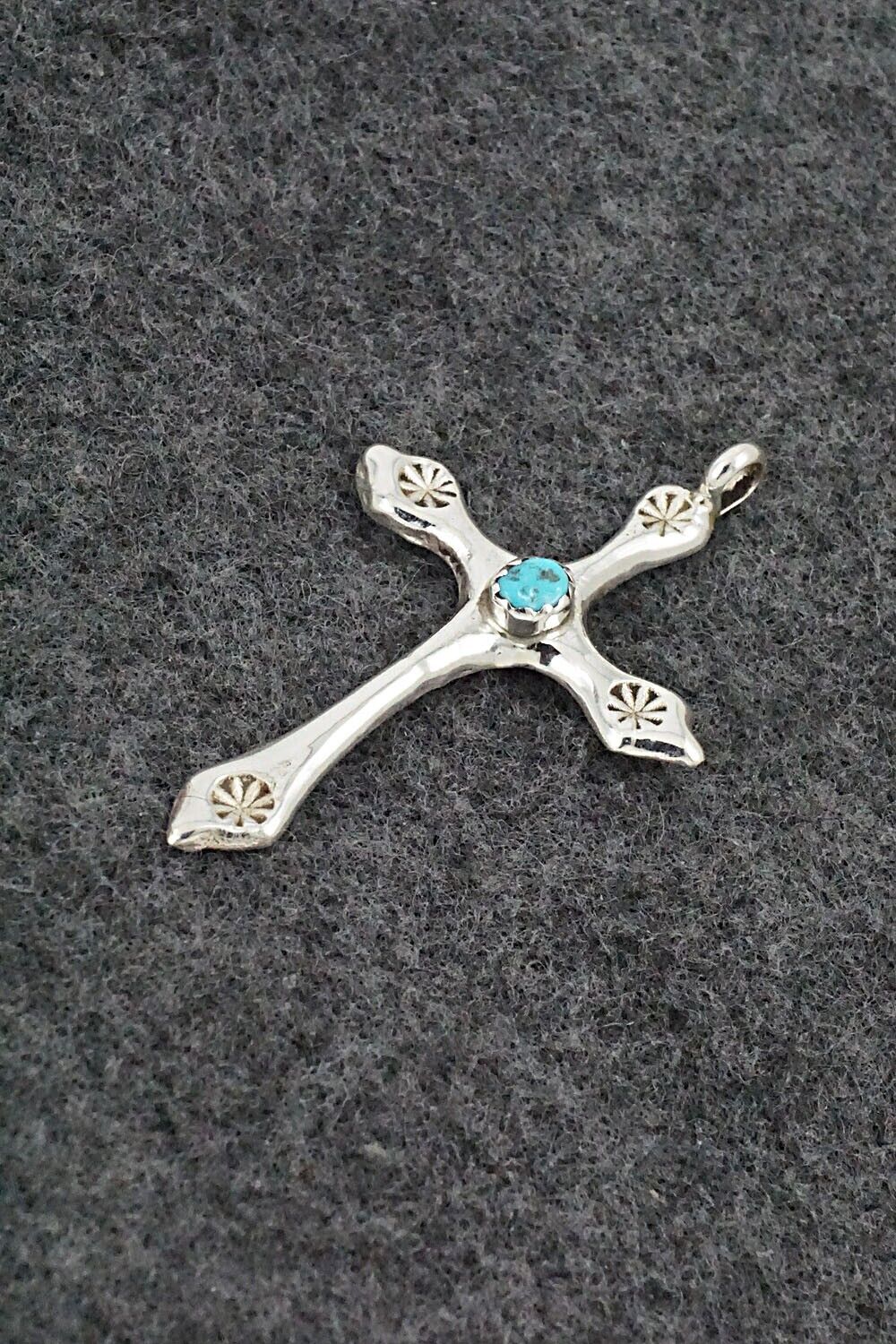 Turquoise & Sterling Silver Pendant - Thomas Johnson