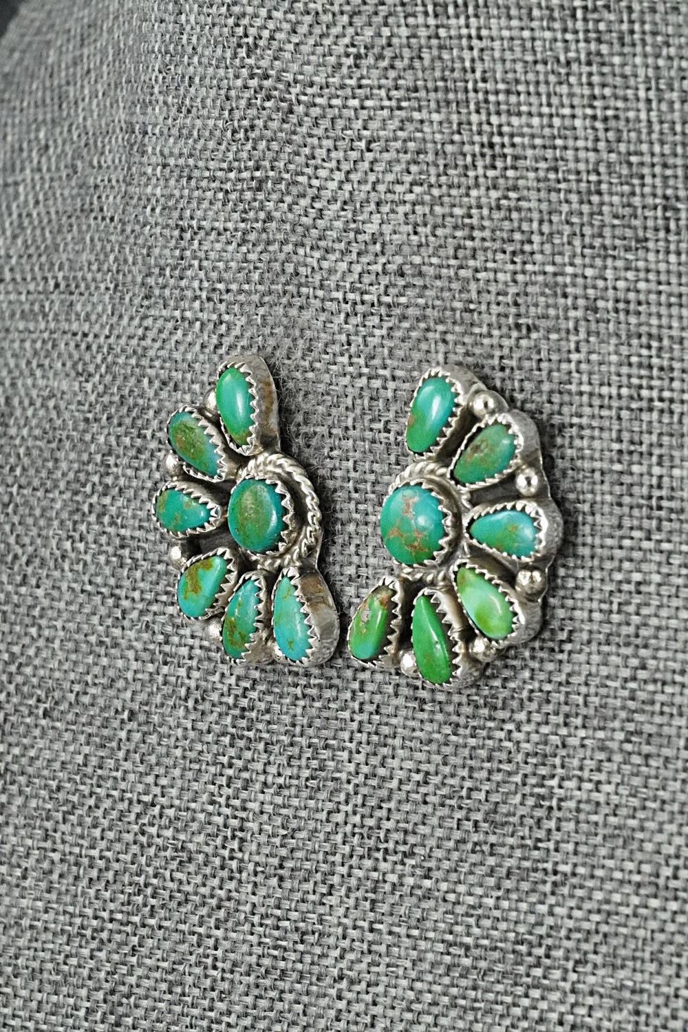 Turquoise & Sterling Silver Earrings - Justina Wilson