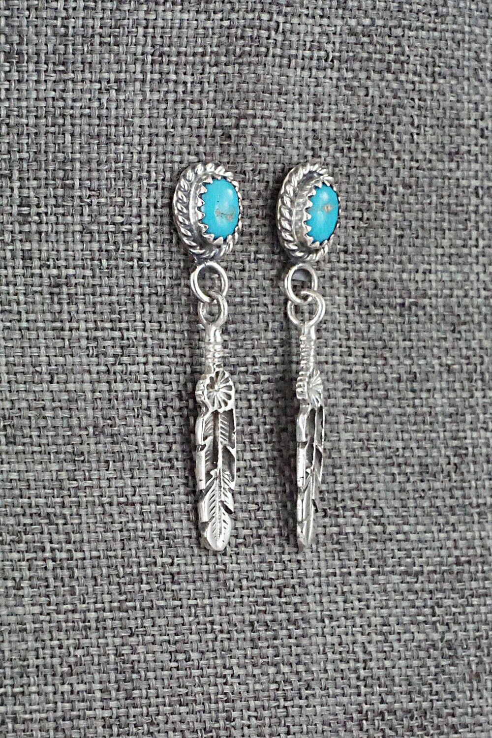 Turquoise and Sterling Silver Earrings - Emery Spencer