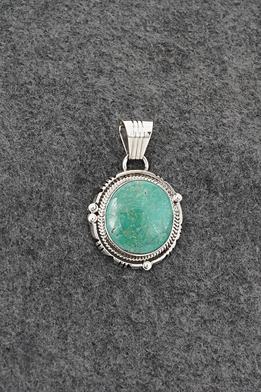 Turquoise & Sterling Silver Pendant - Marita Benally