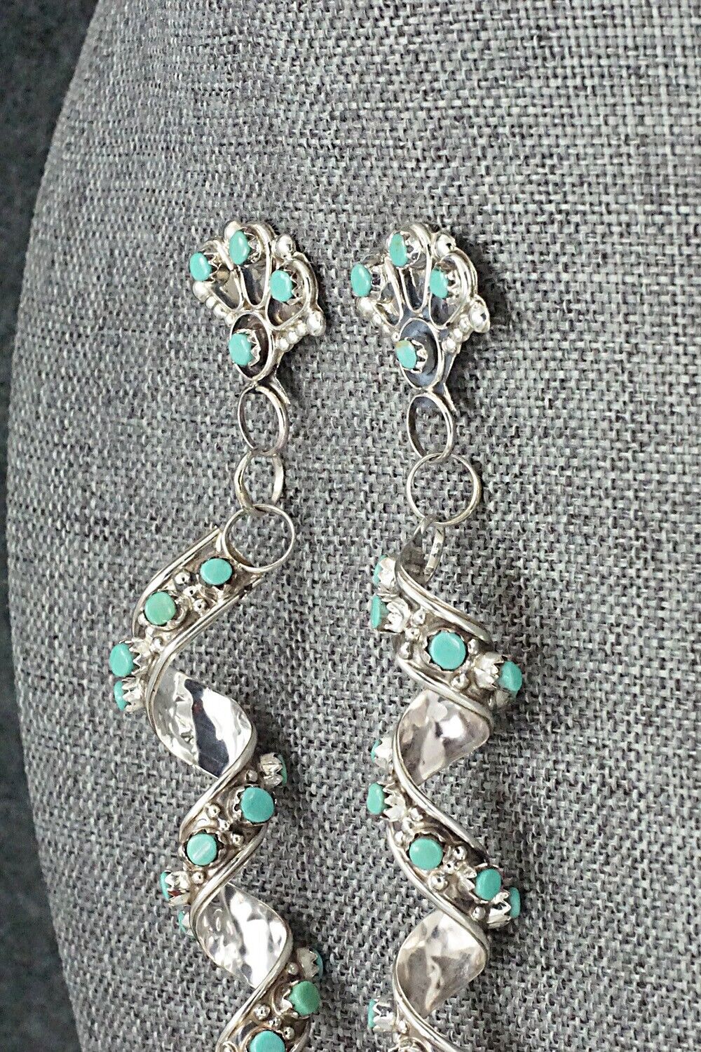 Turquoise & Sterling Silver Earrings - Joanne Cheama