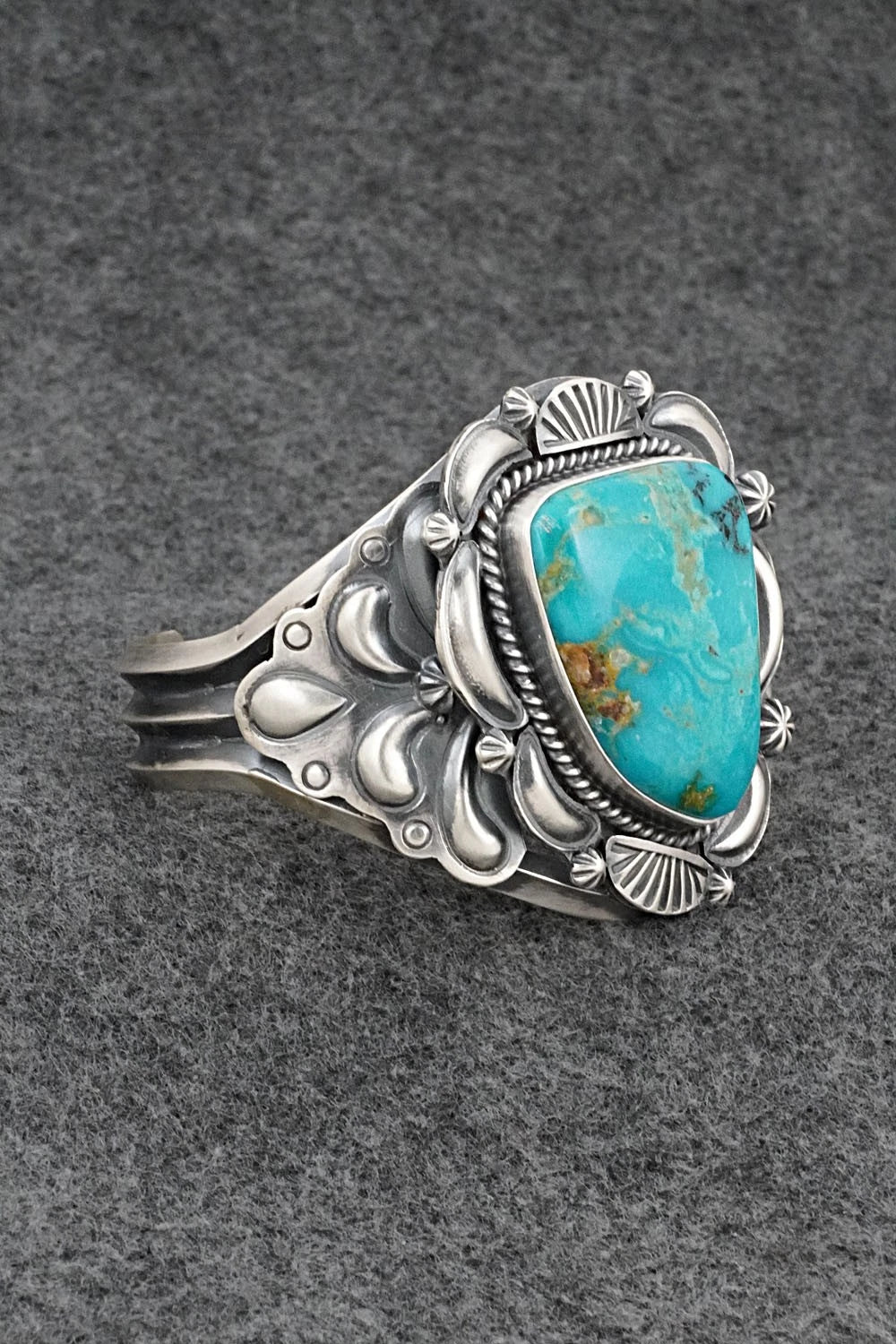 Turquoise & Sterling Silver Bracelet - Raymond Delgarito