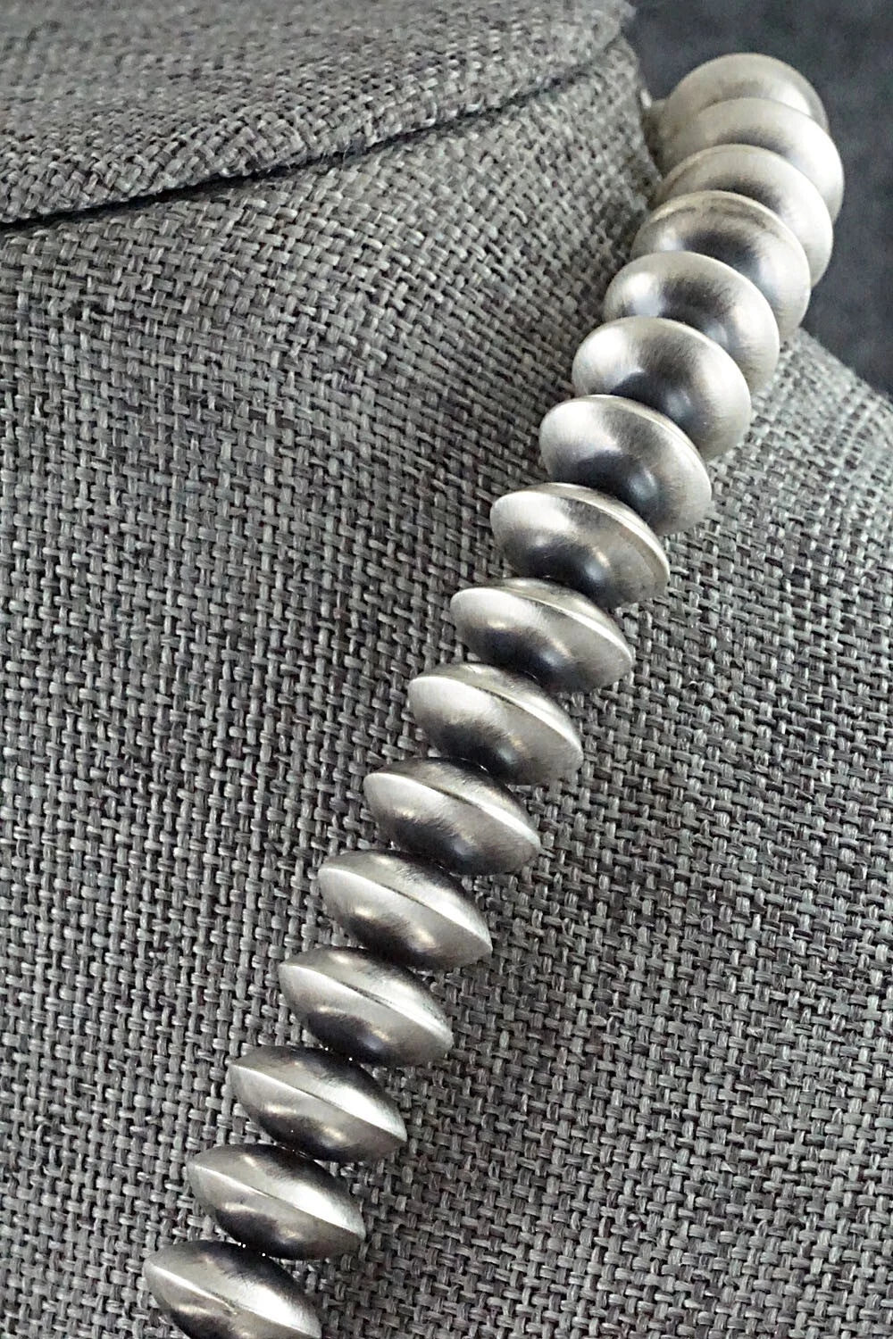 Sterling Silver Navajo Pearl Necklace 14" - Dorinda Mariano
