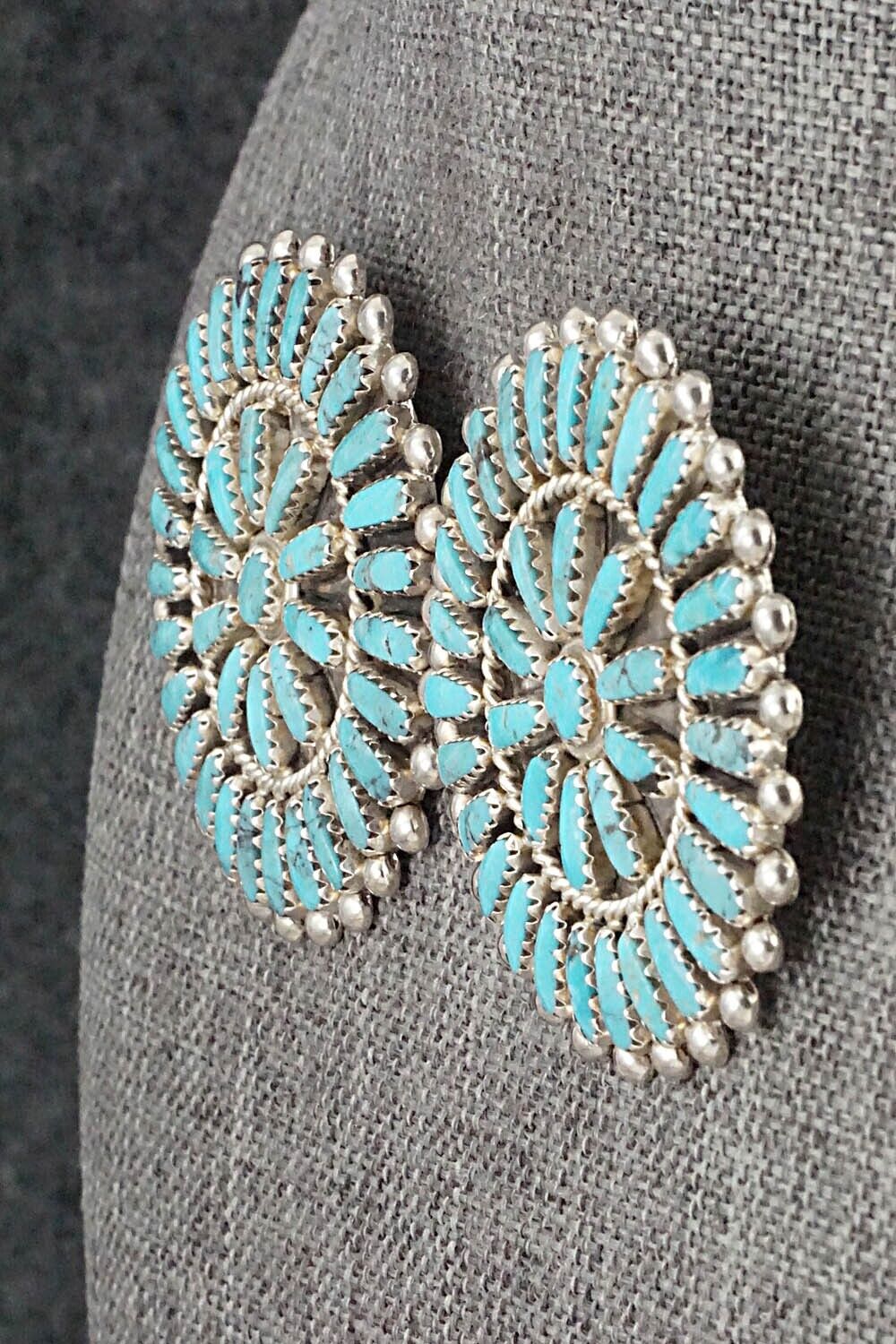 Turquoise & Sterling Silver Earrings - Philena Byjoe