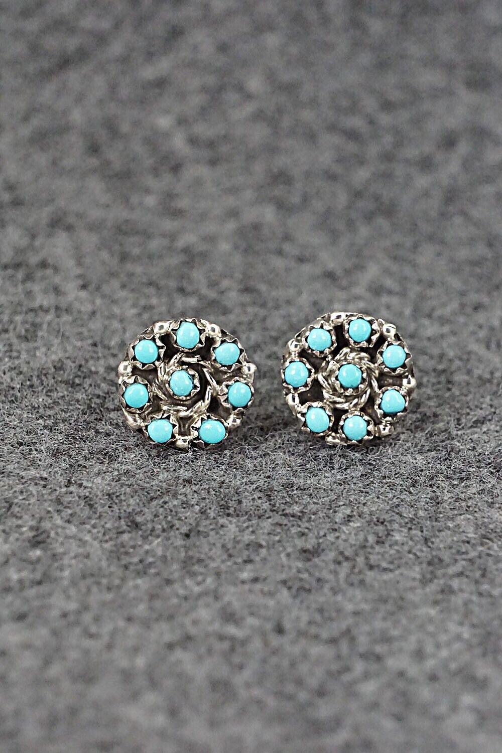 Turquoise & Sterling Silver Earrings - Randy Hooee