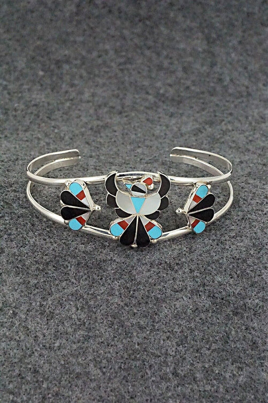 Multi Stone & Sterling Silver Inlay Bracelet - Breon Wallace