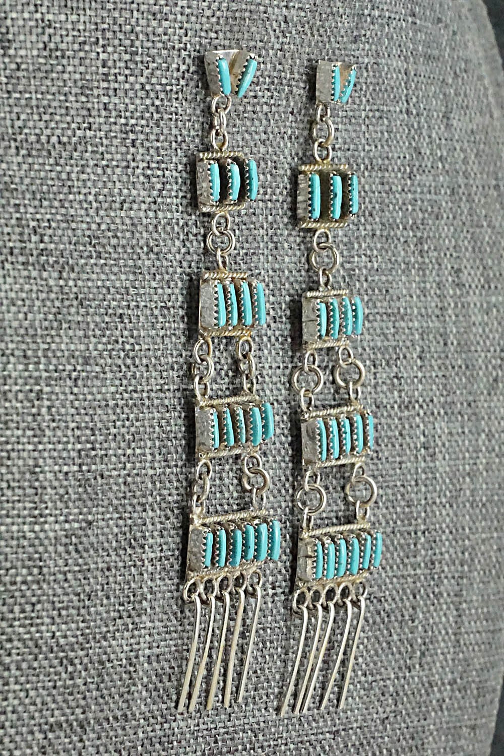 Turquoise & Sterling Silver Earrings - Ashley Laate
