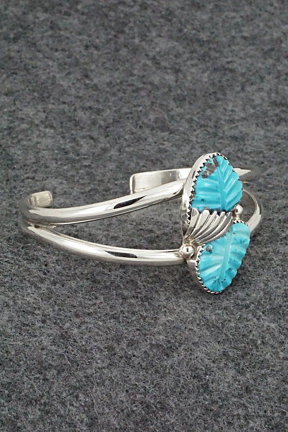 Turquoise & Sterling Silver Bracelet - Lyolita Tsattie