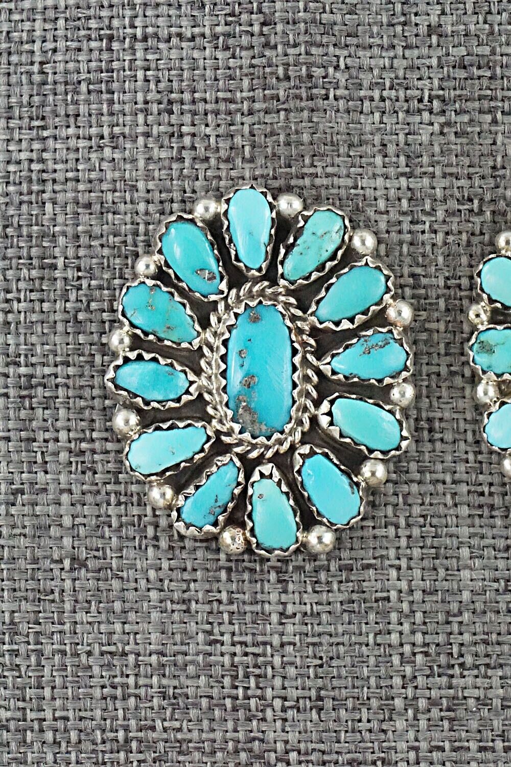 Turquoise & Sterling Silver Earrings - Justina Wilson