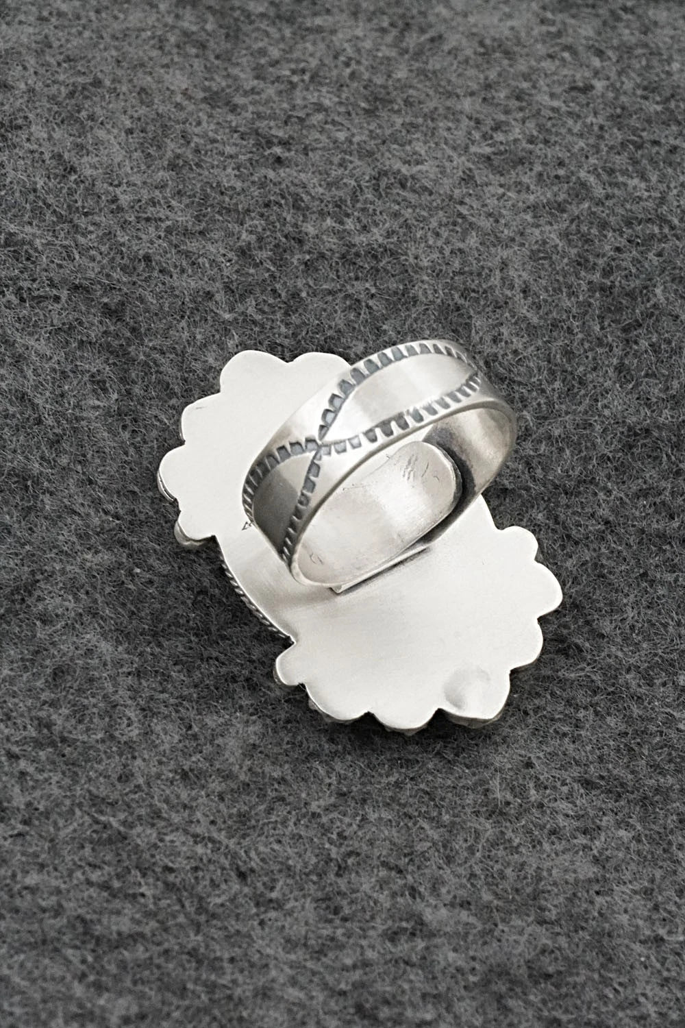 Turquoise & Sterling Silver Ring - Cordell Platero - Size Adjustable