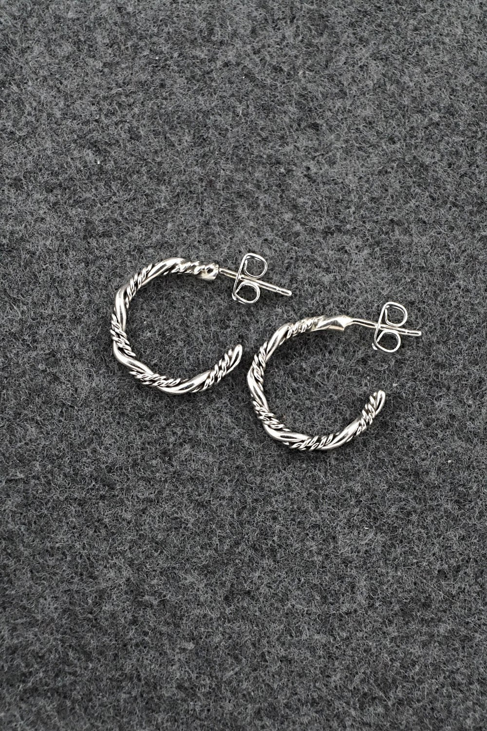 Sterling Silver Hoop Earrings - Elaine Tahe