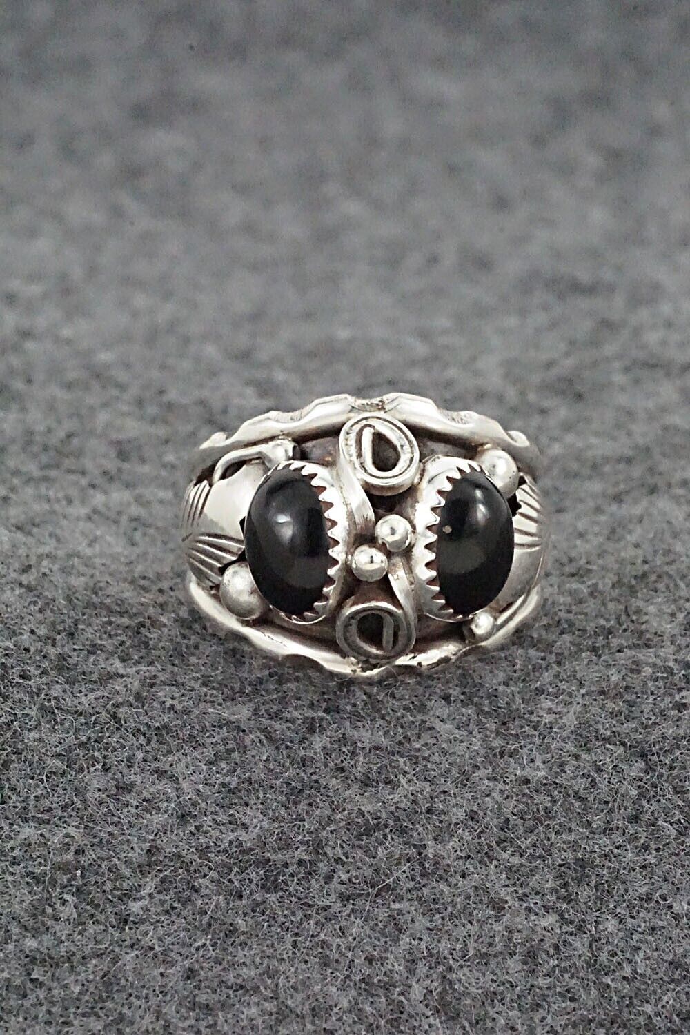 Onyx & Sterling Silver Ring - Max Calladitto - Size 11.5