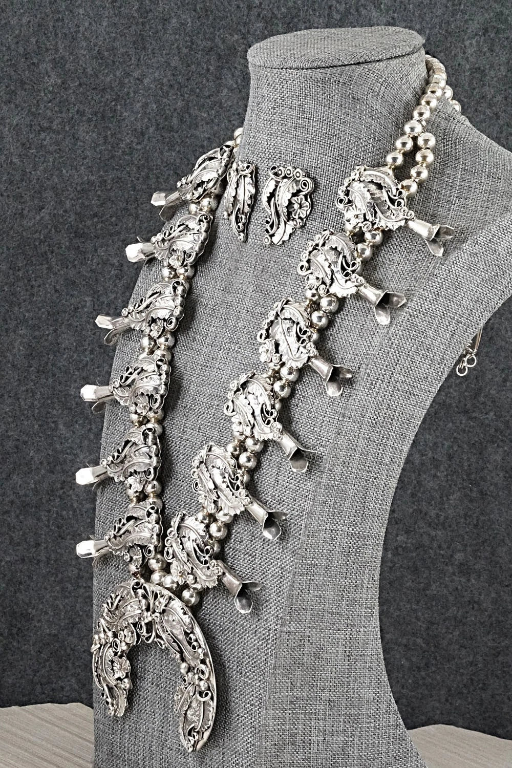 Sterling Silver Squash Blossom Set - Harry B. Yazzie