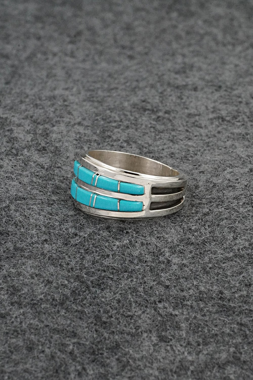 Turquoise & Sterling Silver Ring - Wilbert Muskett Jr. - Size 8.5