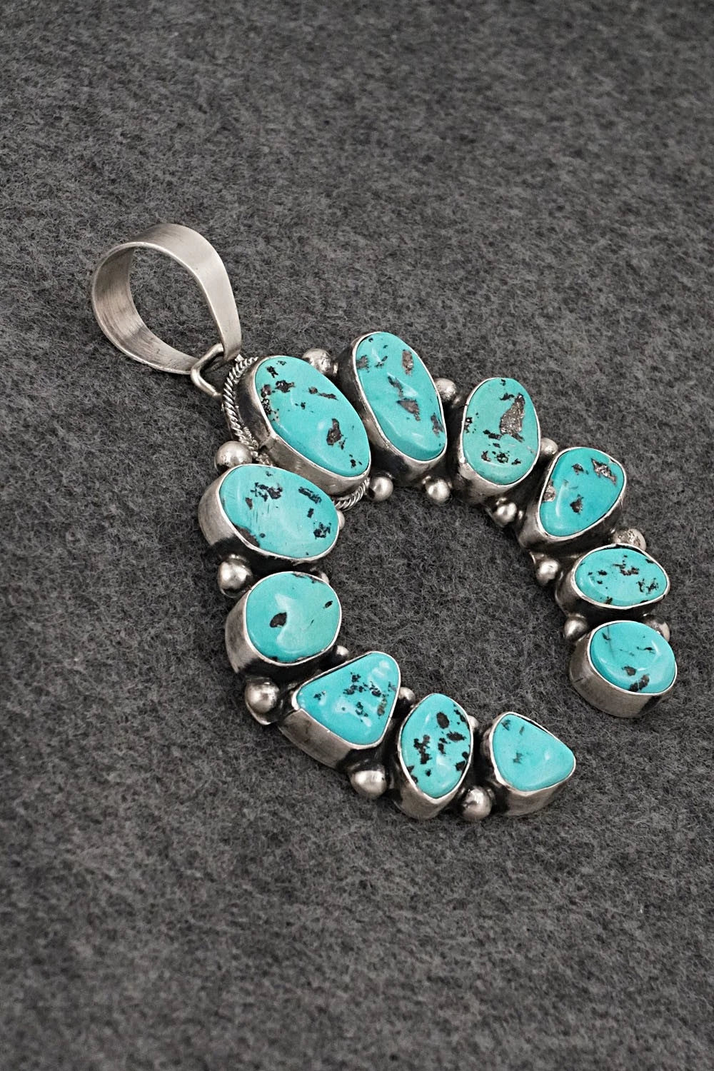 Turquoise & Sterling Silver Pendant - Bobby Johnson
