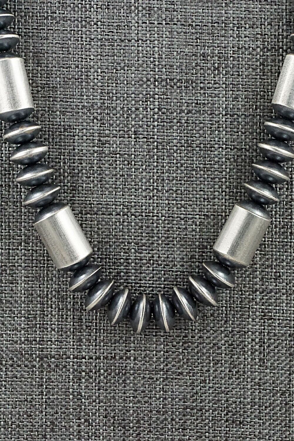 Sterling Silver Navajo Pearl Necklace 20" - Tonisha Haley